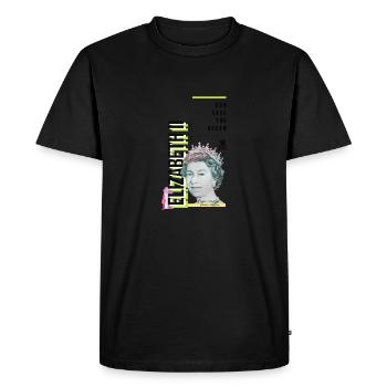 RIP Reine Elizabeth II, God Save the Queen, - T-shirt Premium bio Homme - noir - Devant - Nico (187cm)