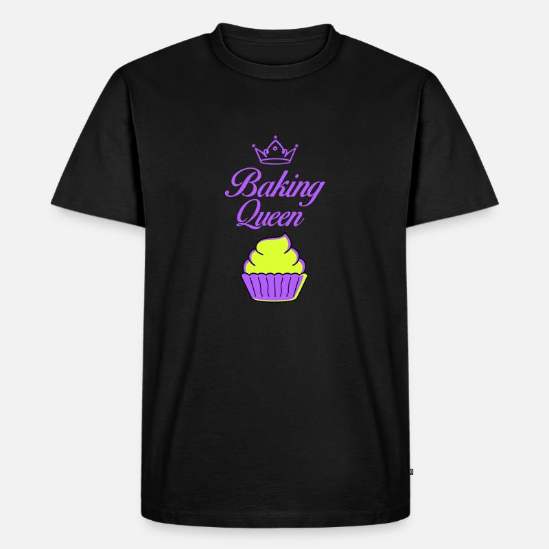 baking queen - Männer Premium Bio T-Shirt - Schwarz