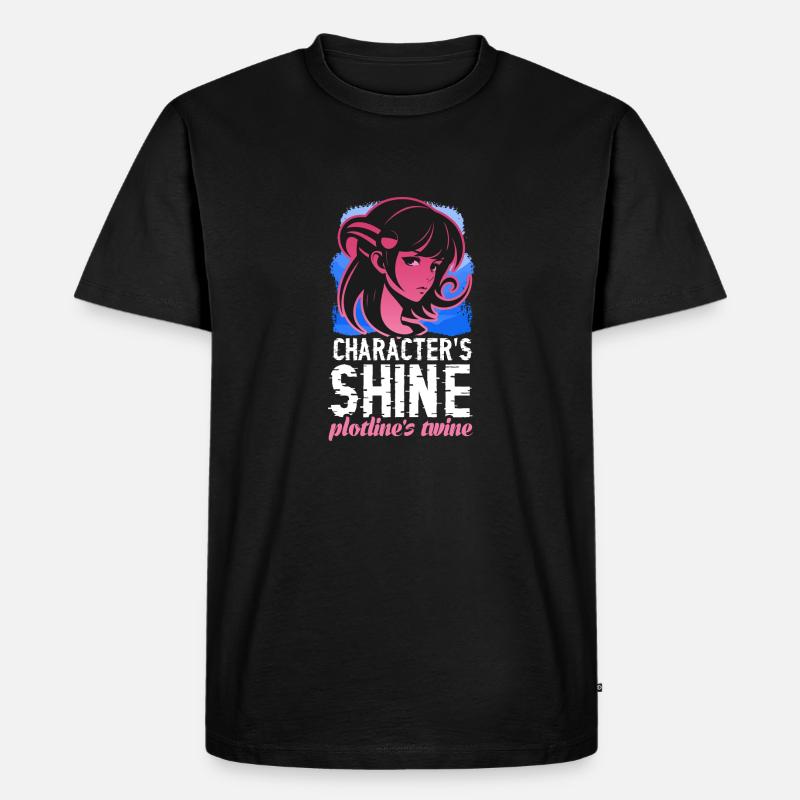 Character´s Shine plotline´s twine - Männer Premium Bio T-Shirt - Schwarz