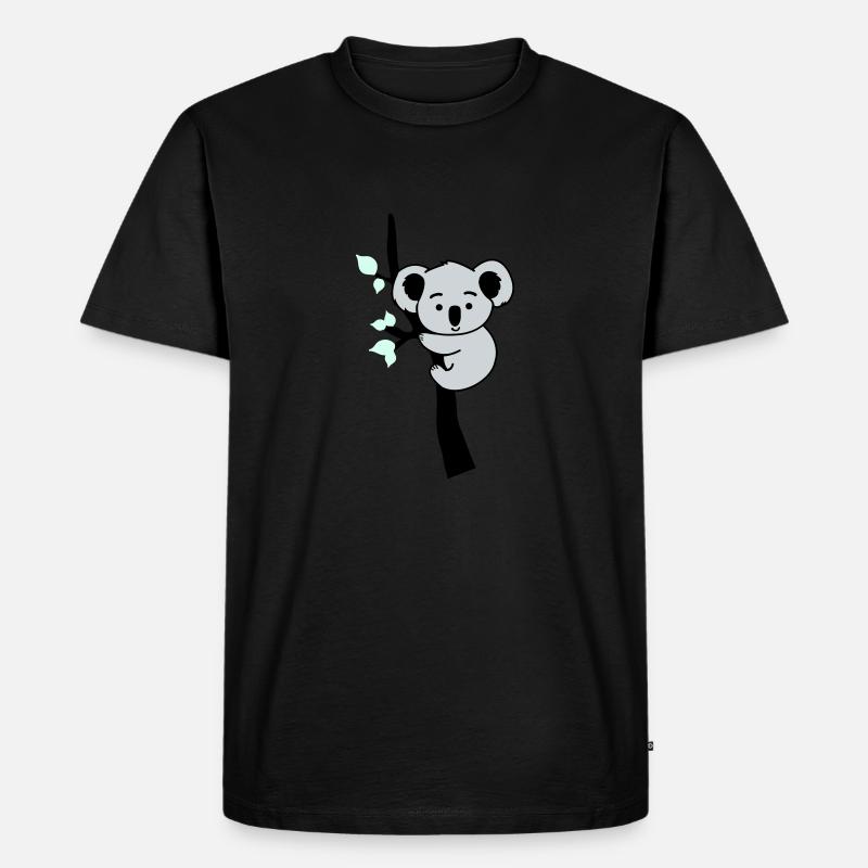 koalabär comic baum - Männer Premium Bio T-Shirt - Schwarz
