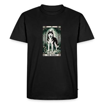 Le Husky - T-shirt Premium bio Homme - noir - Devant - Nico (187cm)
