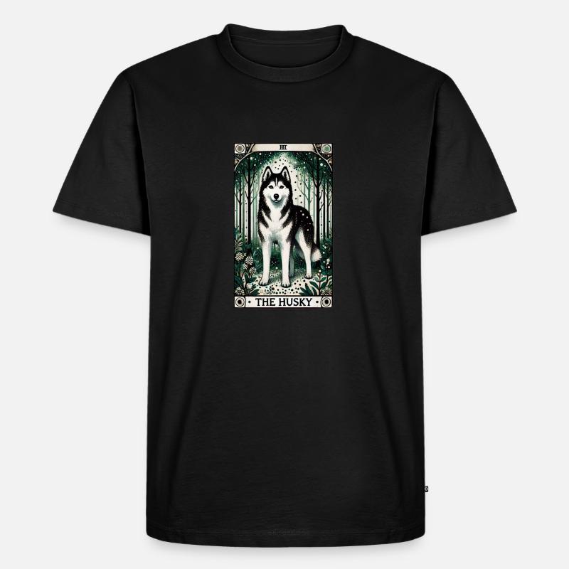 Der Husky - Männer Premium Bio T-Shirt - Schwarz