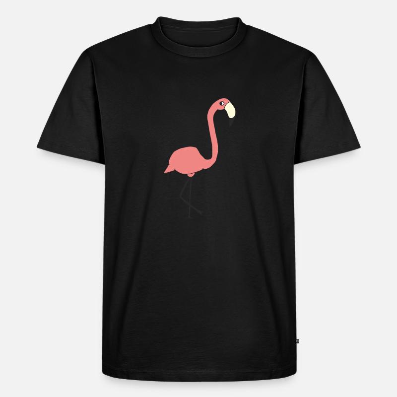 flamingo - Männer Premium Bio T-Shirt - Schwarz