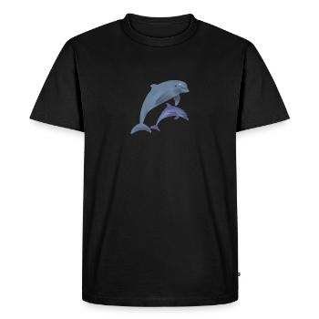 Dolphins - T-shirt Premium bio Homme - noir - Devant - Nico (187cm)