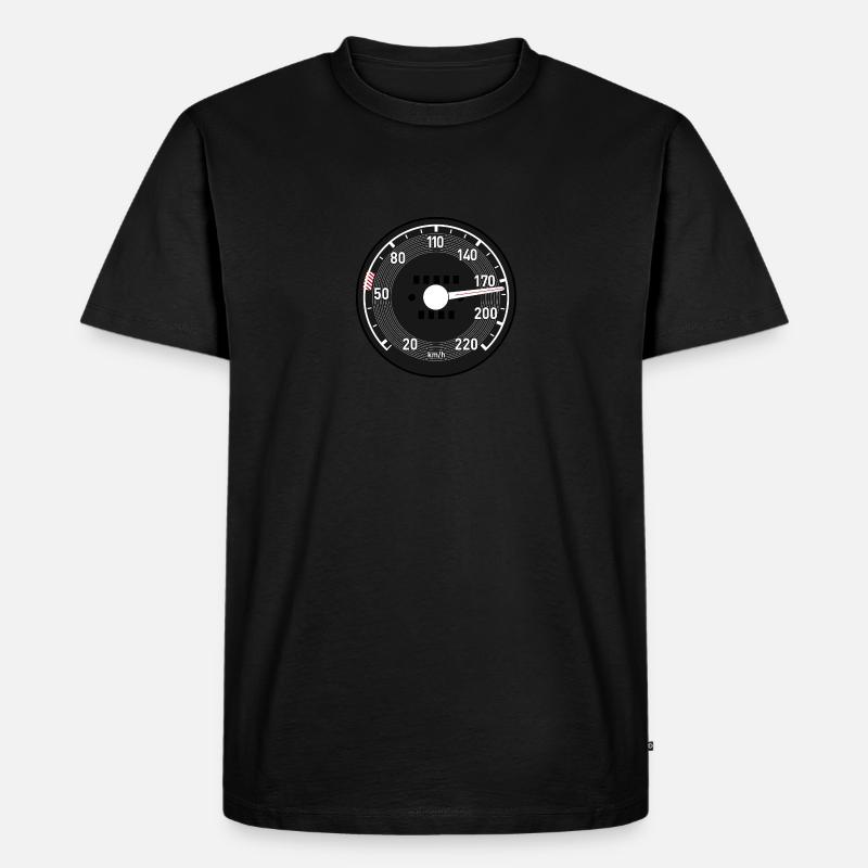 W113 Oldtimer Tacho - Männer Premium Bio T-Shirt - Schwarz