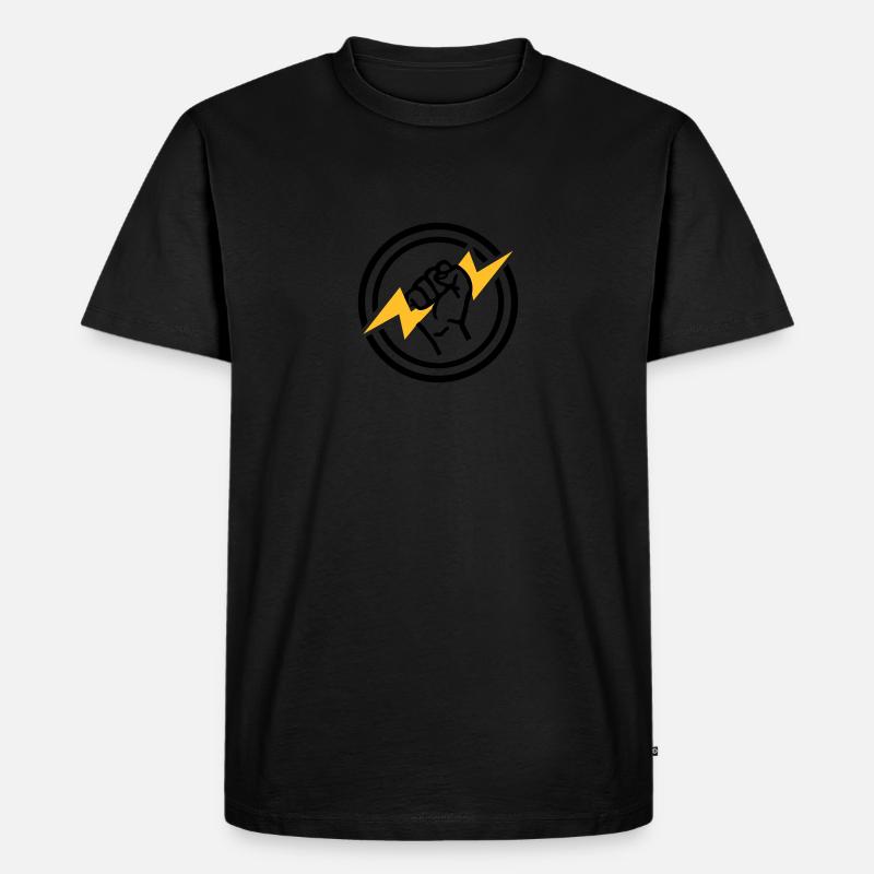 Blitz - Männer Premium Bio T-Shirt - Schwarz