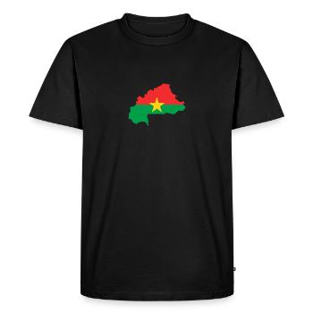 Burkina Faso - T-shirt Premium bio Homme - noir - Devant - Nico (187cm)