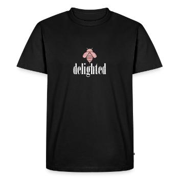 Rosa Bee Delighted Biene Be Delighted - Men's Premium Organic T-Shirt - black - Front - Nico (187cm)