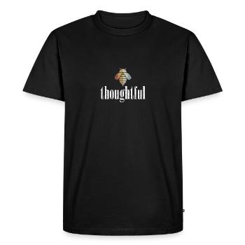 Abeille rétro Attentionnée Biene Soyez réfléchi - T-shirt Premium bio Homme - noir - Devant - Nico (187cm)