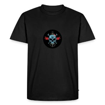 blue Skull - T-shirt Premium bio Homme - noir - Devant - Nico (187cm)