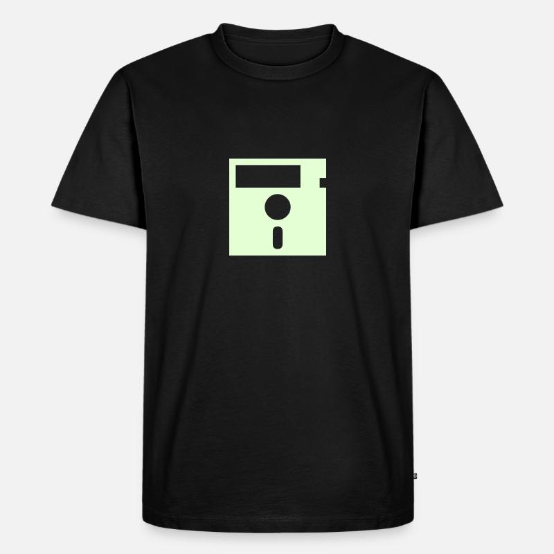 Diskette - Männer Premium Bio T-Shirt - Schwarz