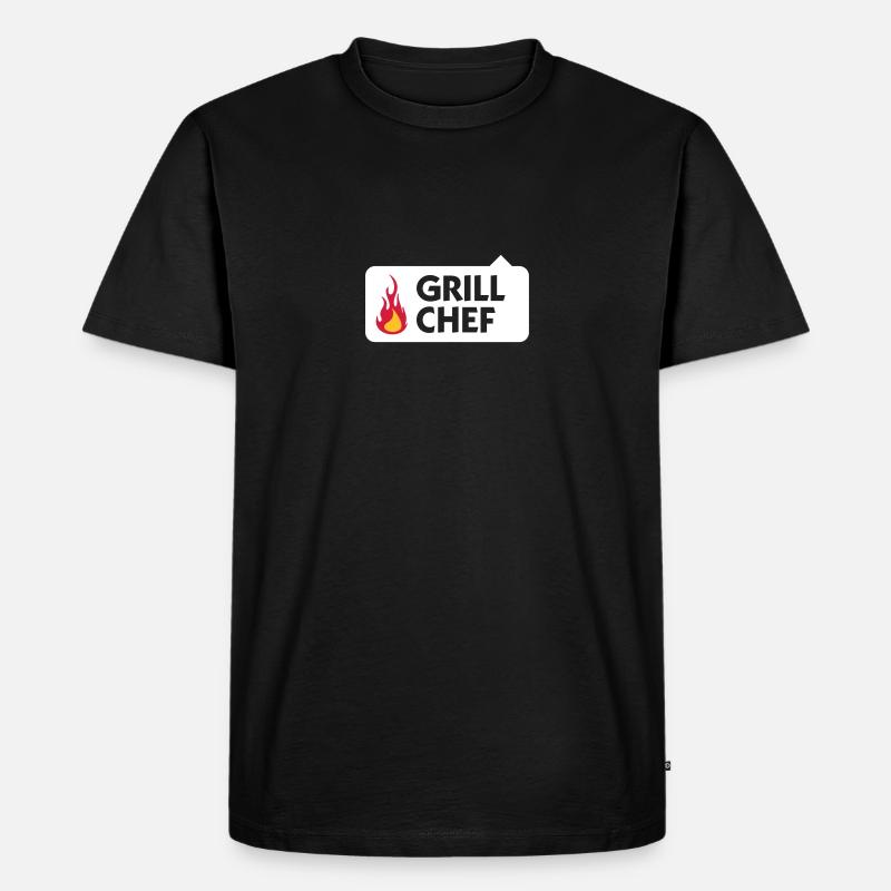 Ich bin der Grill Chef! - Männer Premium Bio T-Shirt - Schwarz