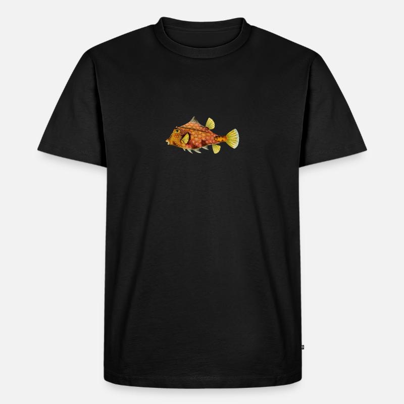 Fisch - Männer Premium Bio T-Shirt - Schwarz