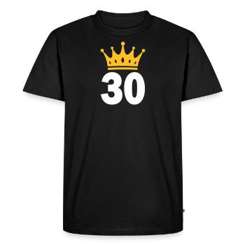 30 couronnes 30 ans 30 ans - T-shirt Premium bio Homme - noir - Devant - Nico (187cm)