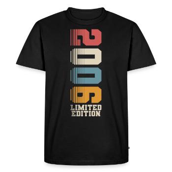 18e anniversaire 2006 Année de naissance Année de naissance - T-shirt Premium bio Homme - noir - Devant - Nico (187cm)