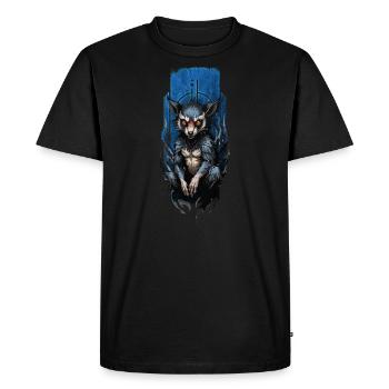 Énigmatique Aye-Aye - T-shirt Premium bio Homme - noir - Devant - Nico (187cm)
