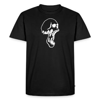 Skull slime scream skull - Men's Premium Organic T-Shirt - black - Front - Nico (187cm)