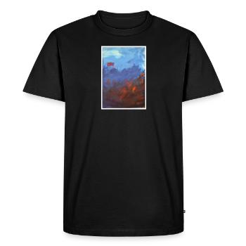 Original Art Print "Sturmsee" - Men's Premium Organic T-Shirt - black - Front - Nico (187cm)