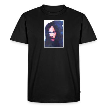 Original Art Print "Zume" - Men's Premium Organic T-Shirt - black - Front - Nico (187cm)