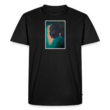Original Art Print "Heir" - Men's Premium Organic T-Shirt - black - Front - Nico (187cm)