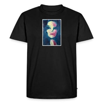 Original Art Print "Marina" - Men's Premium Organic T-Shirt - black - Front - Nico (187cm)