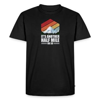 Trail Runner Running Jogging Jogger I Gift - T-shirt Premium bio Homme - noir - Devant - Nico (187cm)