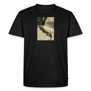 Lézard - T-shirt Premium bio Homme - noir - Devant - Nico (187cm)