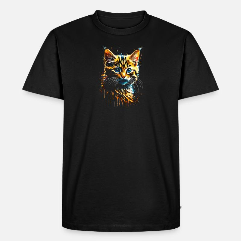 KÄTZCHEN - Männer Premium Bio T-Shirt - Schwarz