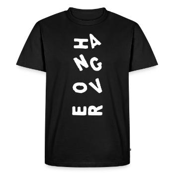 Lettrage HANGOVER - blanc - T-shirt Premium bio Homme - noir - Devant - Nico (187cm)
