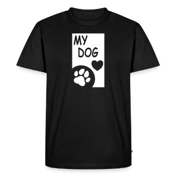 J’aime mon chien - T-shirt Premium bio Homme - noir - Devant - Nico (187cm)