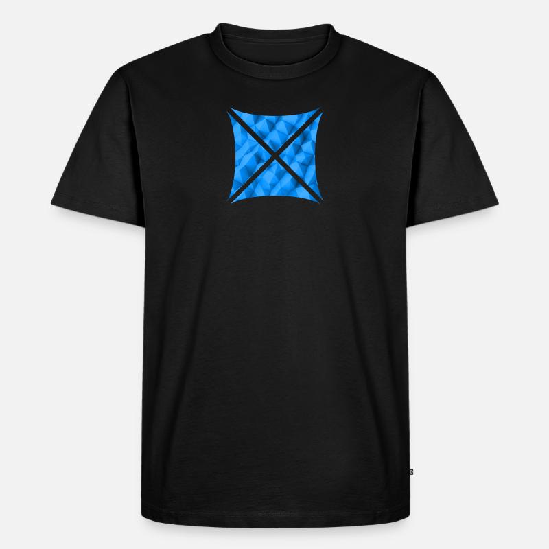 Abstract Polygon Design Blue - Men's Premium Organic T-Shirt - black