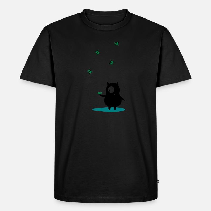 schmetterlinge - Männer Premium Bio T-Shirt - Schwarz