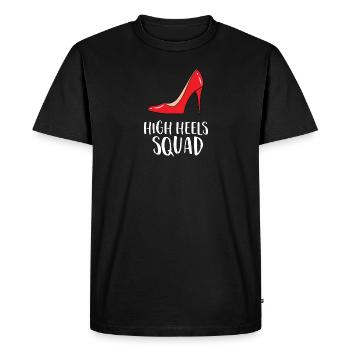 Red High Heels - High Heels Squad - Men's Premium Organic T-Shirt - black - Front - Nico (187cm)
