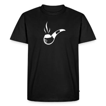 Tuyau de fumée ou de fumées - T-shirt Premium bio Homme - noir - Devant - Nico (187cm)