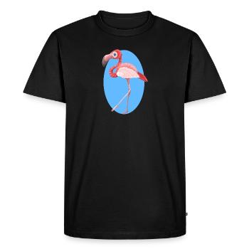 flamant - T-shirt Premium bio Homme - noir - Devant - Nico (187cm)