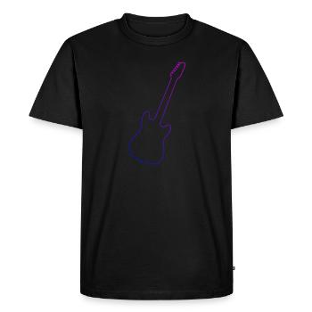 Guitare électrique guitare acoustique hommes - T-shirt Premium bio Homme - noir - Devant - Nico (187cm)