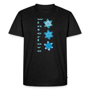 ice flowers winterlove - Men's Premium Organic T-Shirt - black - Front - Nico (187cm)