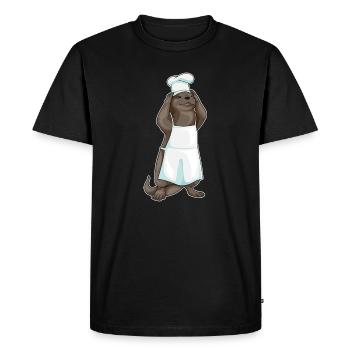 Otter Chef Chef Hat Cooking - Men's Premium Organic T-Shirt - black - Front - Nico (187cm)