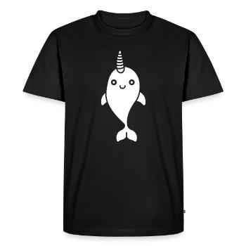 narwhal - Men's Premium Organic T-Shirt - black - Front - Nico (187cm)