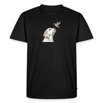 Motif des chiens crayons du colibri labrador - T-shirt Premium bio Homme - noir - Devant - Nico (187cm)