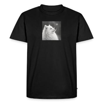 Samoyed motif for dog lovers Zwerkspitz - Men's Premium Organic T-Shirt - black - Front - Nico (187cm)