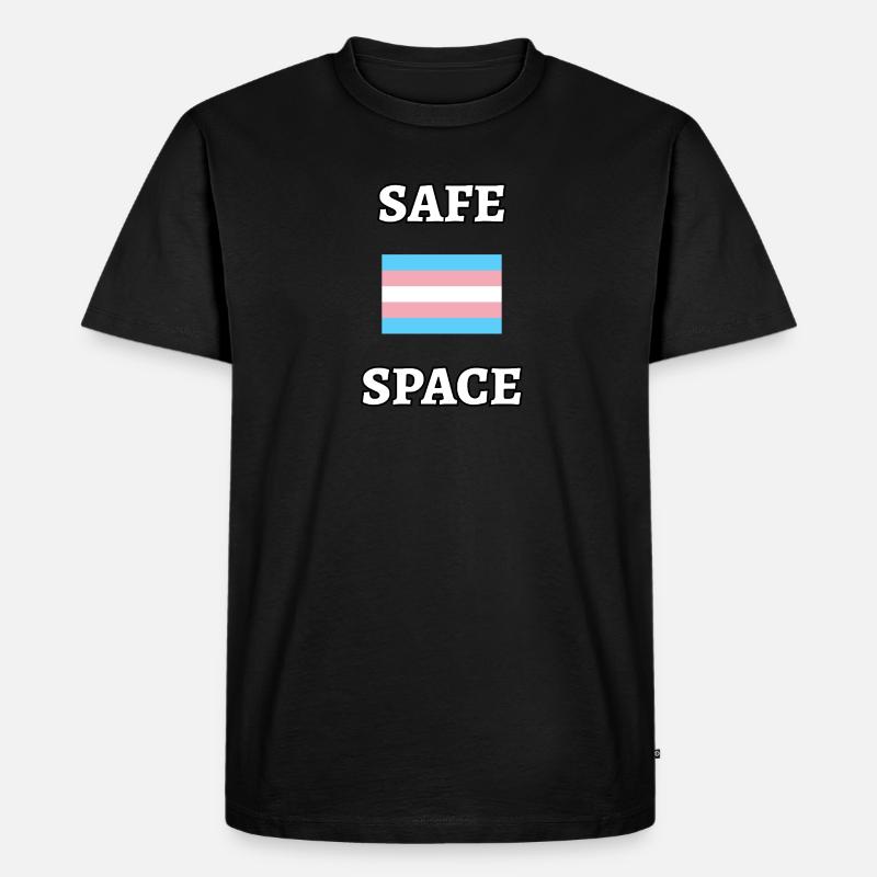 SAFE SPACE TRANS FLAGGE - Männer Premium Bio T-Shirt - Schwarz