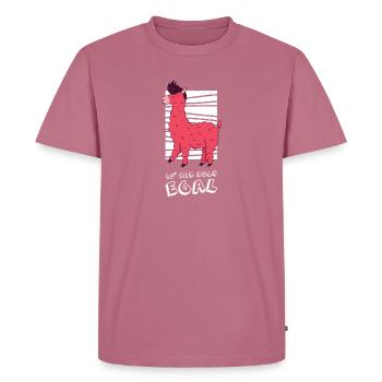 Lama je m'en fiche " - T-shirt Premium bio Homme - mauve - Devant - Nico (187cm)