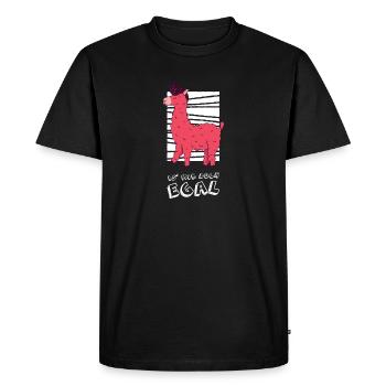 Lama je m'en fiche " - T-shirt Premium bio Homme - noir - Devant - Nico (187cm)