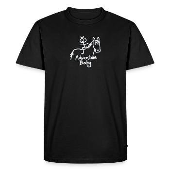 cheval blanc de chéri d’aventure - T-shirt Premium bio Homme - noir - Devant - Nico (187cm)