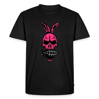 tod kaninchenohr kopf schaedel granate 1 - T-shirt Premium bio Homme - noir - Devant - Nico (187cm)