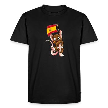 Espagne Fan Mouse - T-shirt Premium bio Homme - noir - Devant - Nico (187cm)
