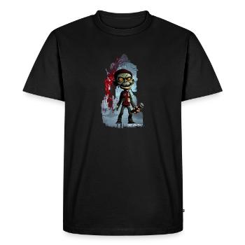 Cute Zombie Red Zane - Männer Premium Bio T-Shirt - Schwarz - Vorne - Nico (187cm)