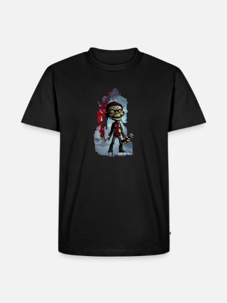 Cute Zombie Red Zane - Männer Premium Bio T-Shirt - Schwarz