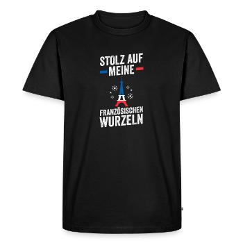 French French France - Men's Premium Organic T-Shirt - black - Front - Nico (187cm)